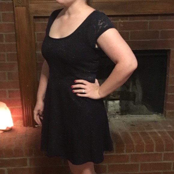 Sparkly navy and lace dress - Picture 3 of 7